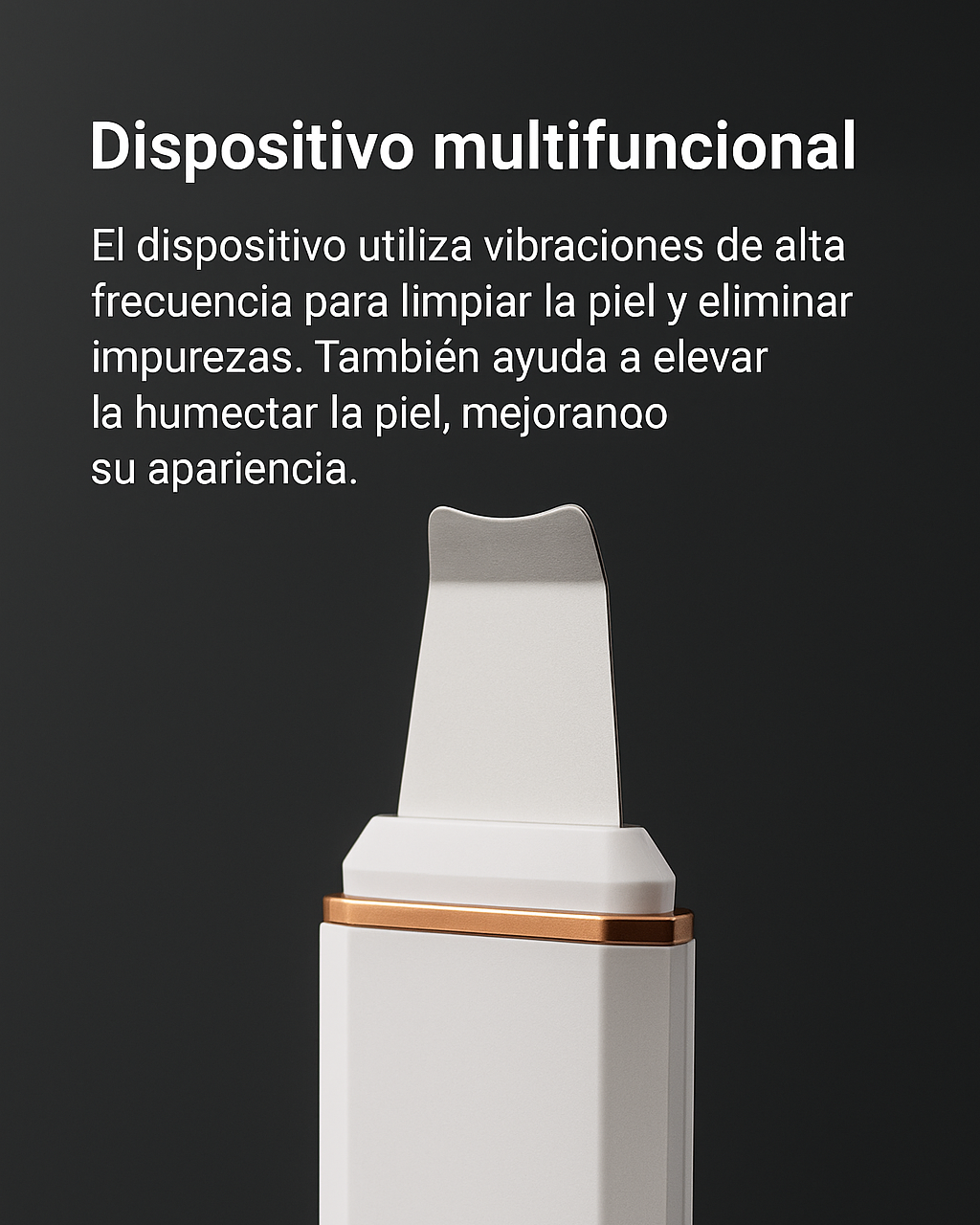 Limpiador Facial Ultrasónico | Espátula Exfoliante