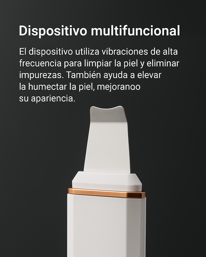 Limpiador Facial Ultrasónico | Espátula Exfoliante